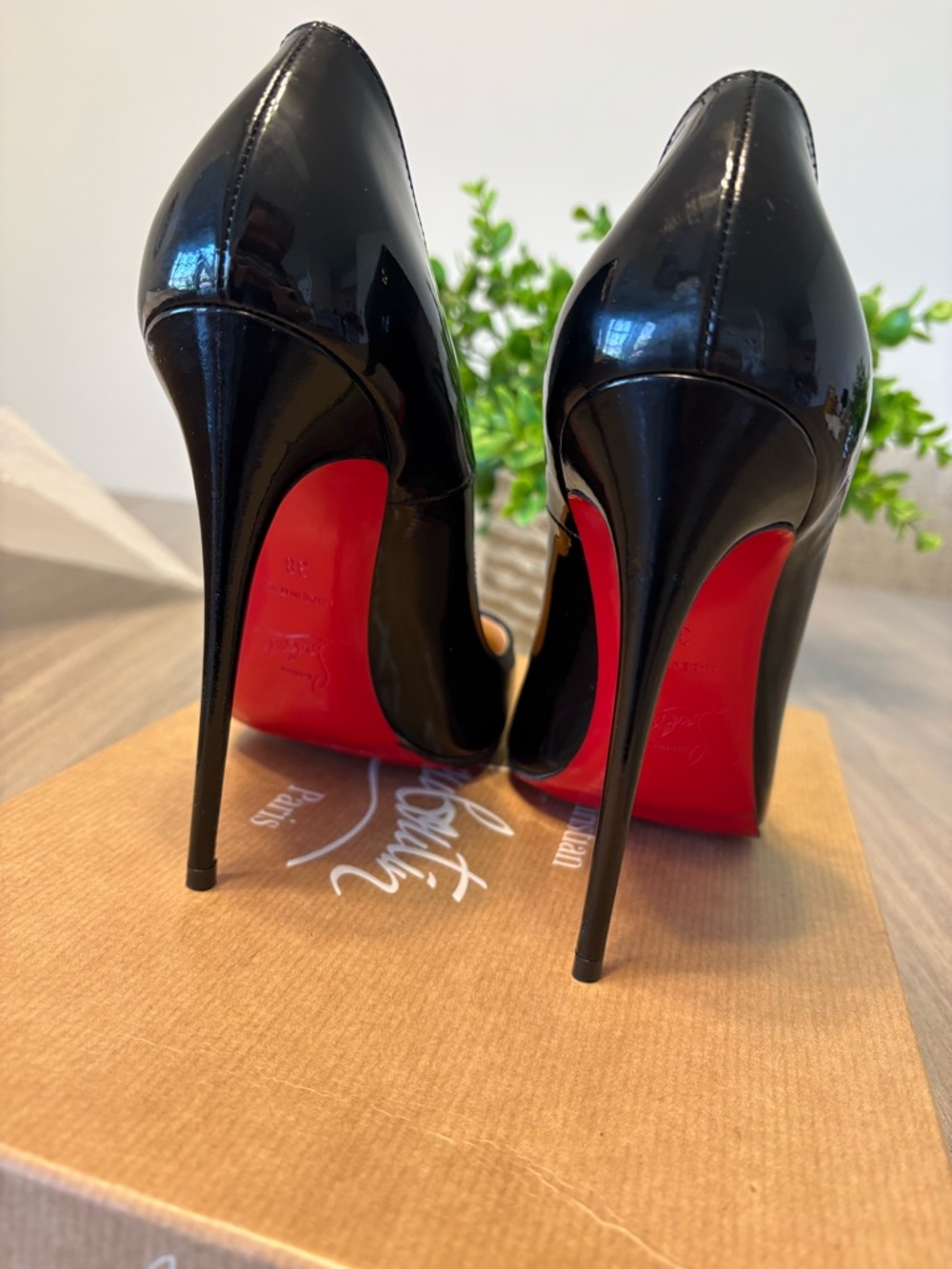 Christian Louboutin Black SO KATE Patent Stiletto Pumps with Signature Red Soles